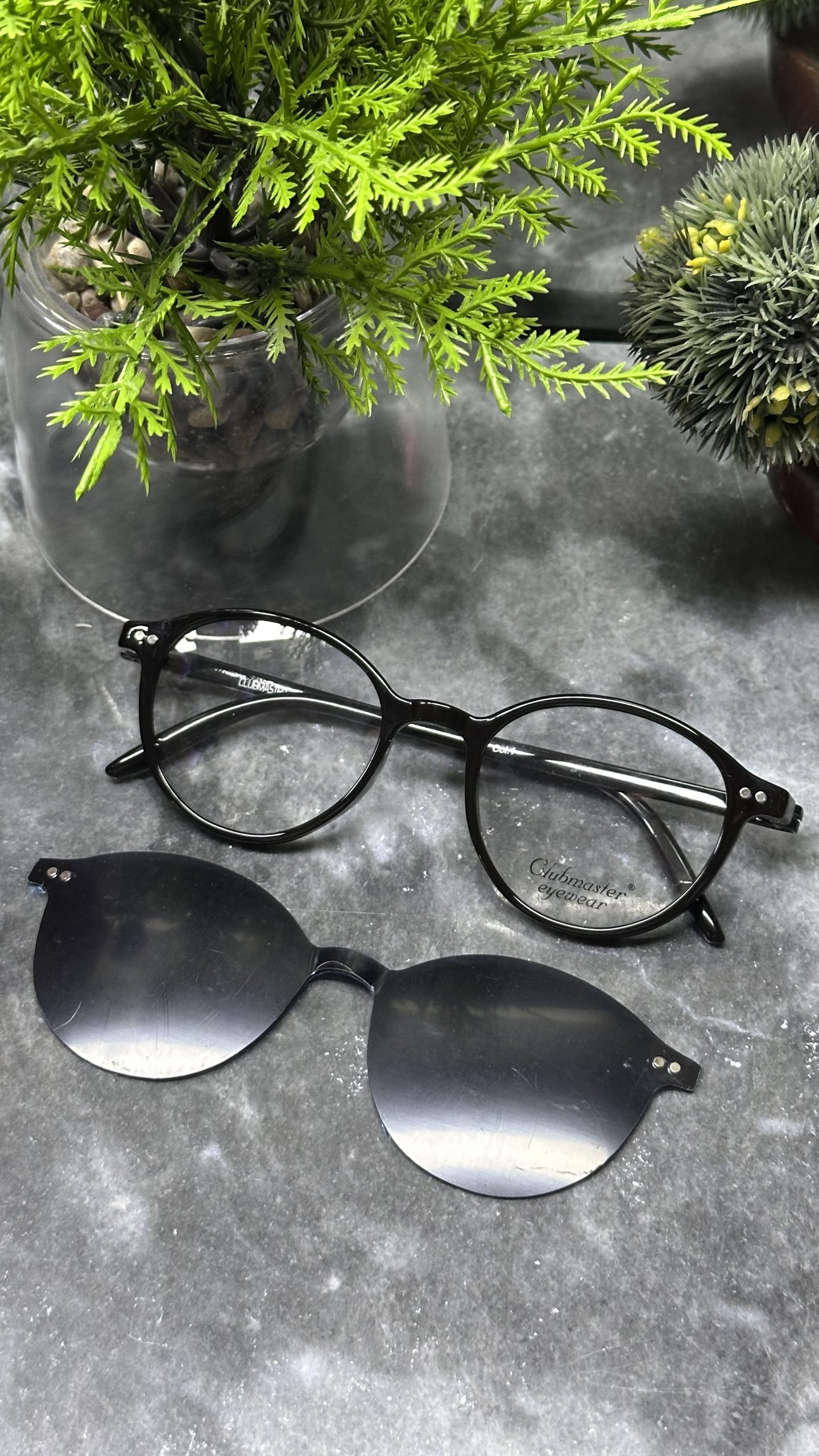 Clubmaster Klipsli Unisex Optik Çerçeve